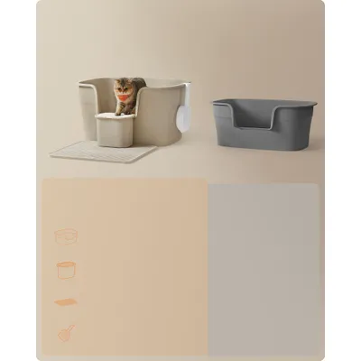 Feandrea Bac à Litière, Grand, pour Foyers Multi-Chats