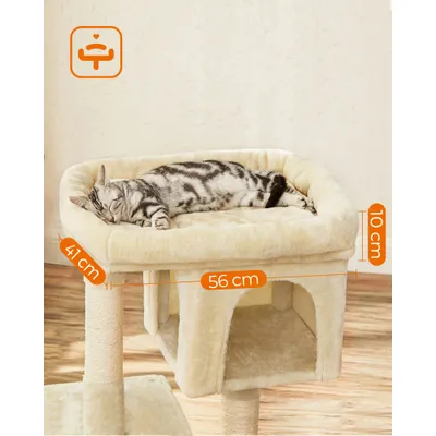 Feandrea Arbre à Chat, Tour de Jeux 84 cm, Maison pour Chats Jusqu’à 7 kg
