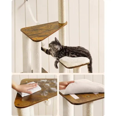 Feandrea Arbre à Chat, Tour de Jeux Moderne 165 cm, avec 9 Griffoirs