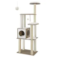 Feandrea Arbre à Chat, Tour de Jeux Moderne 165 cm, avec 9 Griffoirs