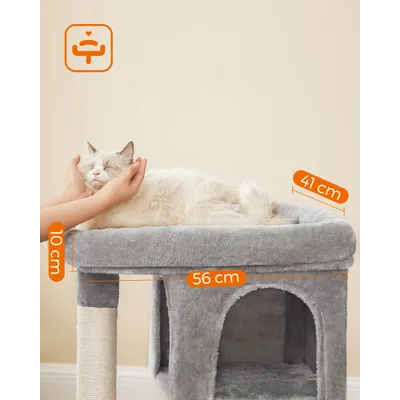 Feandrea Arbre à Chat, Tour de Jeux 84 cm, Maison pour Chats Jusqu’à 7 kg