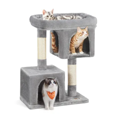 Feandrea Arbre à Chat, Tour de Jeux 84 cm, Maison pour Chats Jusqu’à 7 kg