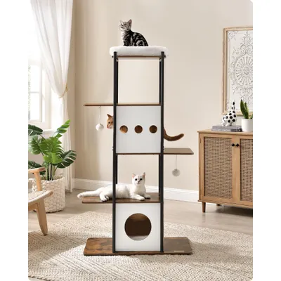 Feandrea Arbre à Chat, 153 cm, avec Griffoirs, Grandes Plateformes