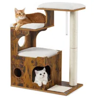 FEANDREA Arbre à Chat, Hauteur 86 cm, 3 Plate-Formes et 1 Niche