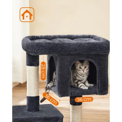 Feandrea Arbre à Chat, Tour de Jeux 84 cm, Maison pour Chats Jusqu’à 7 kg