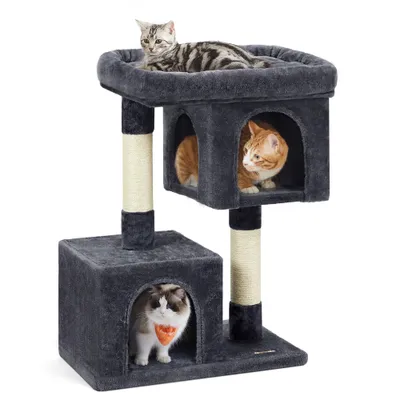 Feandrea Arbre à Chat, Tour de Jeux 84 cm, Maison pour Chats Jusqu’à 7 kg