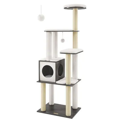 Feandrea Arbre à Chat, Tour de Jeux Moderne 165 cm, avec 9 Griffoirs