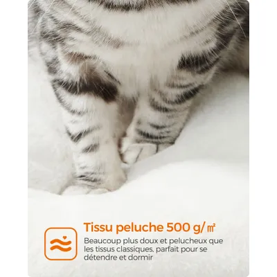 Feandrea Arbre à Chat, Tour de Jeux de 138 cm, Niche, Meuble pour Chat