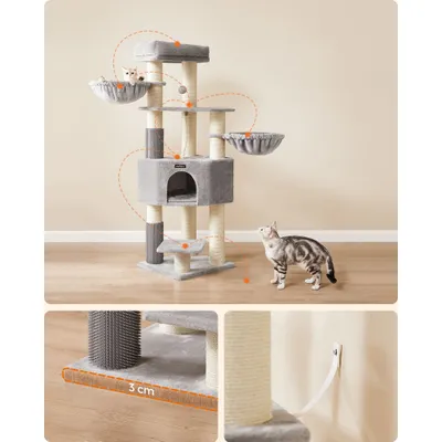 Feandrea Arbre à Chat Grand et Stable avec Tapis Chaud