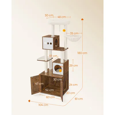 Feandrea Arbre à Chat Moderne avec Cache-litière, Tour de Jeu Feandrea Arbre à Chat Moderne avec Cache-litière, Tour de Jeu