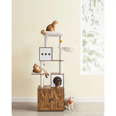 Feandrea Arbre à Chat Moderne avec Cache-litière, Tour de Jeu Feandrea Arbre à Chat Moderne avec Cache-litière, Tour de Jeu