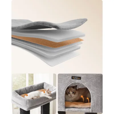 Feandrea Arbre à Chat Grand et Stable avec Tapis Chaud Feandrea Arbre à Chat Grand et Stable avec Tapis Chaud