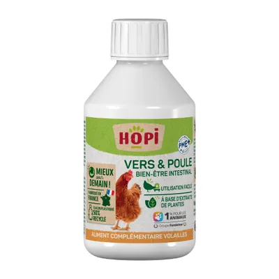 HOPI Aliment complémentaire Volailles-Confort Intestinal-Fabriqué en France HOPI Aliment complémentaire Volailles-Confort Intestinal-Fabriqué en France