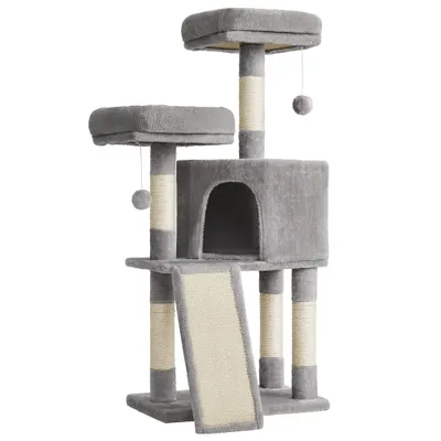 FEANDREA Arbre à Chat, Tour poteaux à gratter 115 cm