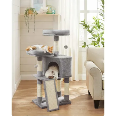 FEANDREA Arbre à Chat, Tour poteaux à gratter 115 cm