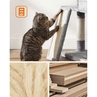 FEANDREA Arbre à Chat, Tour poteaux à gratter 115 cm