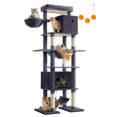 Feandrea Arbre à Chat 201 cm, Forme de Tour, Taille XXL