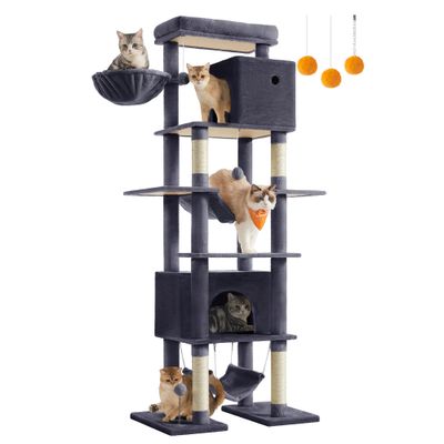 Feandrea Arbre à Chat 201 cm, Forme de Tour, Taille XXL Couleur