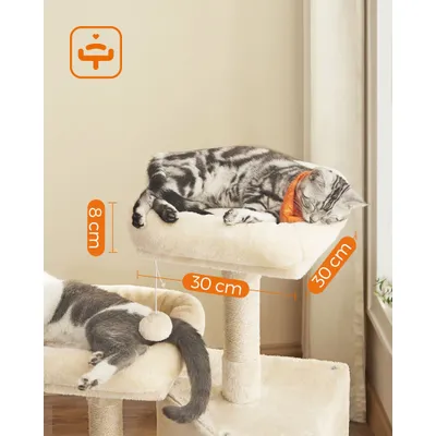 FEANDREA Arbre à Chat, Tour poteaux à gratter 115 cm