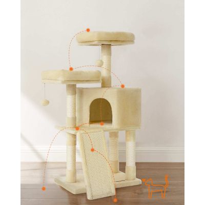 FEANDREA Arbre à Chat, Tour poteaux à gratter 115 cm