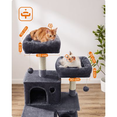 Feandrea Grand Arbre à Chat, avec 13 Griffoirs et 2 Niches, Multi-niveaux