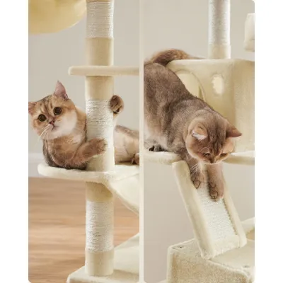Feandrea Grand Arbre à Chat, avec 13 Griffoirs et 2 Niches, Multi-niveaux Feandrea Grand Arbre à Chat, avec 13 Griffoirs et 2 Niches, Multi-niveaux