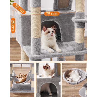 Feandrea Grand Arbre à Chat, avec 13 Griffoirs et 2 Niches, Multi-niveaux