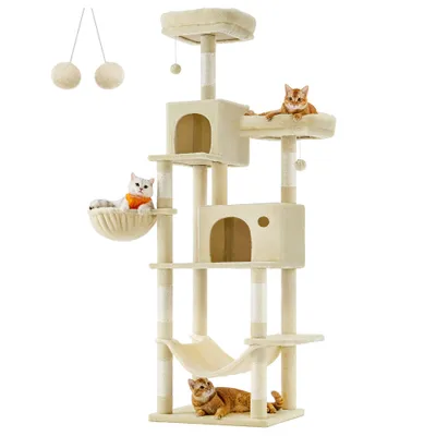 Feandrea Arbre à Chat,Grande Tour de Jeux, Housses de Plate-forme Amovibles