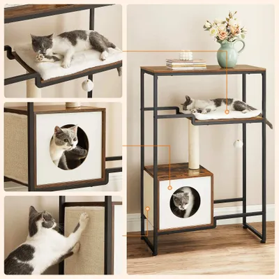 Feandrea Arbre à Chat, Maison, Niche, Gain de Place