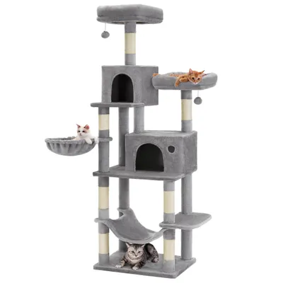 Feandrea Arbre à Chat,Grande Tour de Jeux, Housses de Plate-forme Amovibles