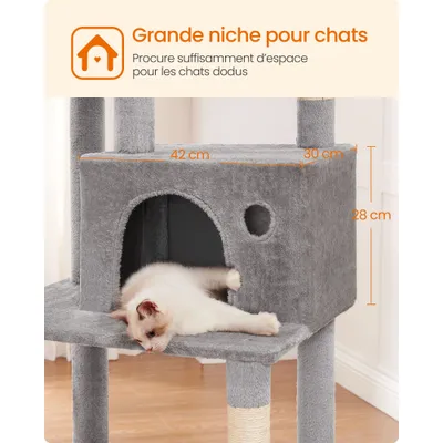 Feandrea Arbre à Chat,Grande Tour de Jeux, Housses de Plate-forme Amovibles Feandrea Arbre à Chat,Grande Tour de Jeux, Housses de Plate-forme Amovibles