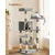 Arbre à Chat Hauteur 143 cm, en Tissu Peluche, Plusieurs Niveaux Arbre à Chat Hauteur 143 cm, en Tissu Peluche, Plusieurs Niveaux