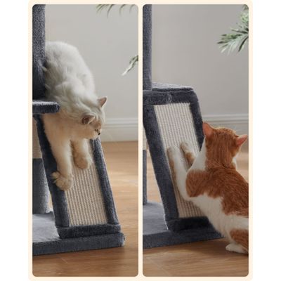 FEANDREA Arbre à Chat, Tour de Jeux, Grand Plate-Forme