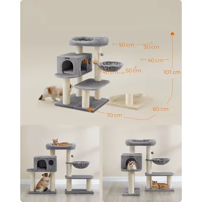 Feandrea Arbre à Chat, avec Plate-Forme d’Observation XXL Feandrea Arbre à Chat, avec Plate-Forme d’Observation XXL