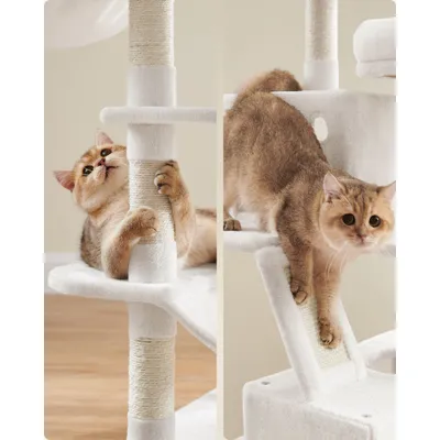 Feandrea Grand Arbre à Chat, avec 13 Griffoirs et 2 Niches, Multi-niveaux Feandrea Grand Arbre à Chat, avec 13 Griffoirs et 2 Niches, Multi-niveaux