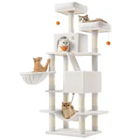 Feandrea Grand Arbre à Chat, avec 13 Griffoirs et 2 Niches, Multi-niveaux