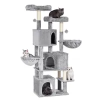 Feandrea Grand Arbre à Chat, avec 3 Niches, 164 cm de Hauteur