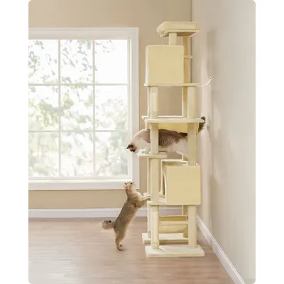 Feandrea Arbre à Chat 201 cm, Forme de Tour, Taille XXL