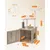 Feandrea Arbre à Chat avec Maison de Toilettes, Tour de Jeu Moderne 2-en-1