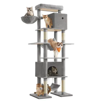 Feandrea Arbre à Chat 200 cm, Forme de Tour, Taille XXL