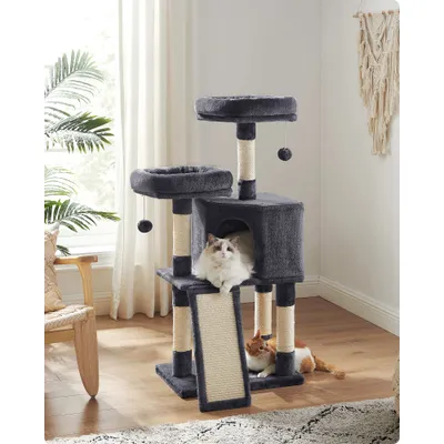 FEANDREA Arbre à Chat, Tour poteaux à gratter 115 cm