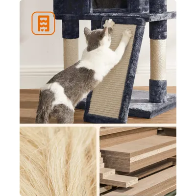 FEANDREA Arbre à Chat, Tour poteaux à gratter 115 cm