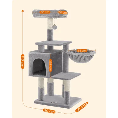 Feandrea Arbre à Chat Multi-Niveaux, Hauteur 110 cm, Niche