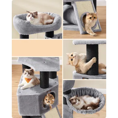 FEANDREA Grand Arbre à Chat, Tour de Jeux Taille M