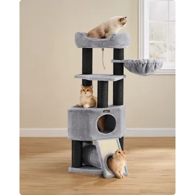 FEANDREA Grand Arbre à Chat, Tour de Jeux Taille M