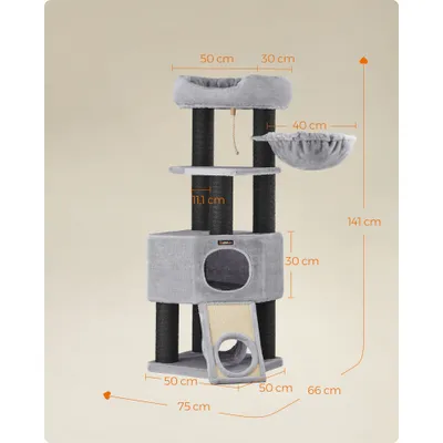 FEANDREA Grand Arbre à Chat, Tour de Jeux Taille M