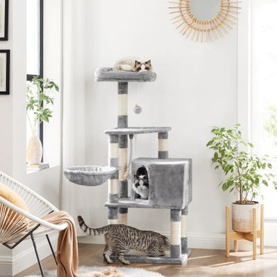 Feandrea Arbre à Chat Hauteur 138 cm, Tour de Jeux pour Chats