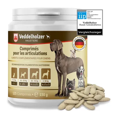 Comprimés Veddelholzer pour les articulations des chiens avec moule verte Comprimés Veddelholzer pour les articulations des chiens avec moule verte