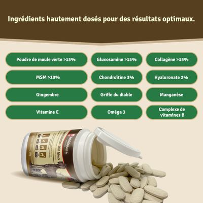 Comprimés Anti arthrose Chien articulations pour Chiens