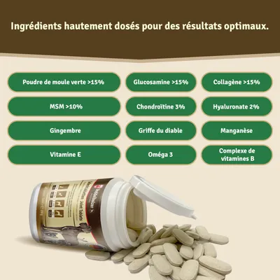 Comprimés Anti arthrose Chien articulations pour Chiens
